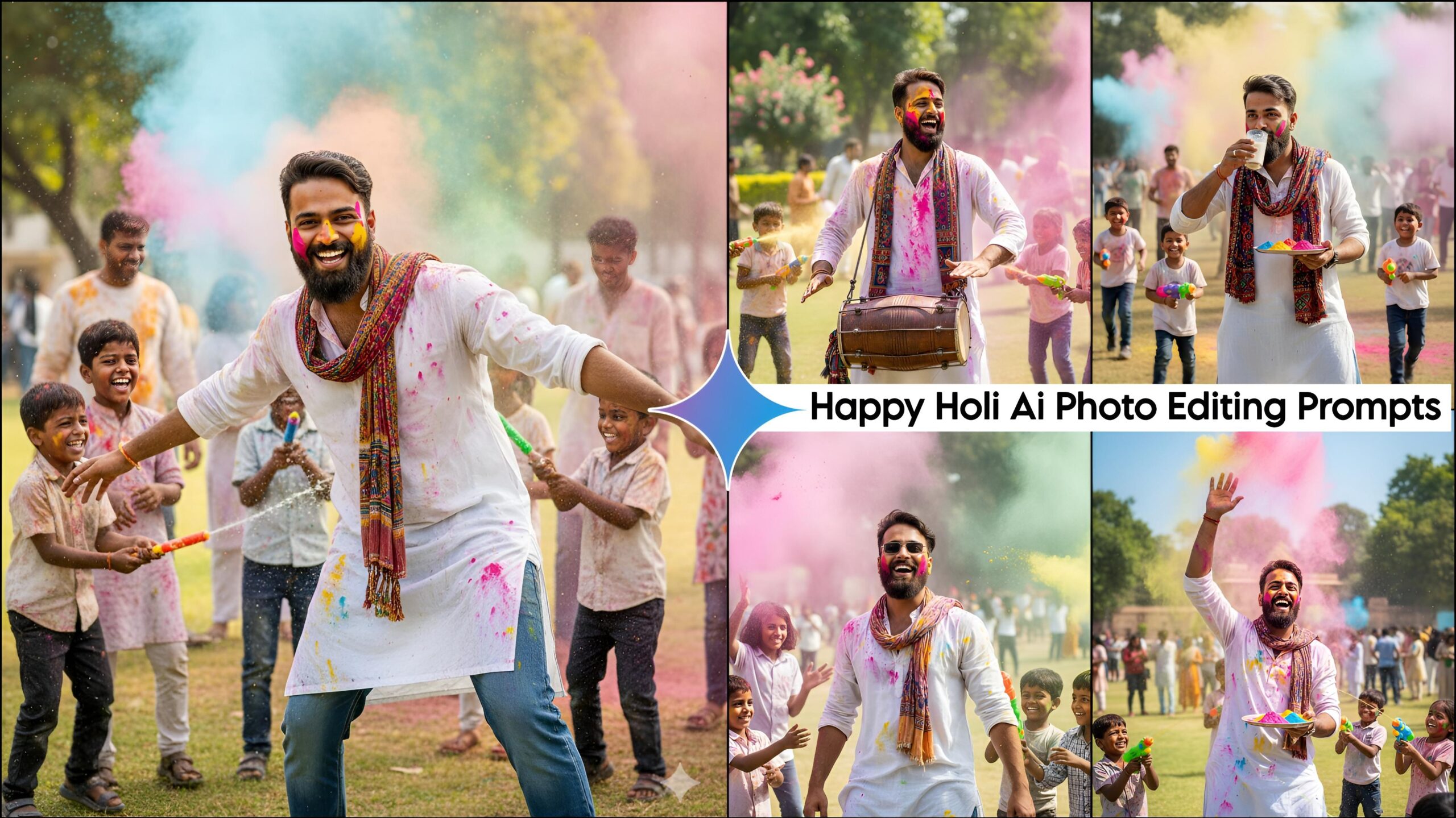 Google Gemini Happy Holi Ai Photo Editing Prompts