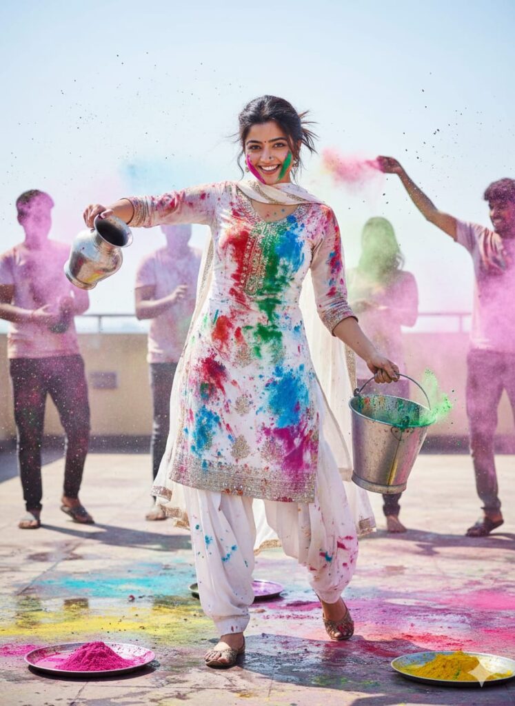 Google Gemini Happy Holi Girls Ai Photo Editing Prompts 2026