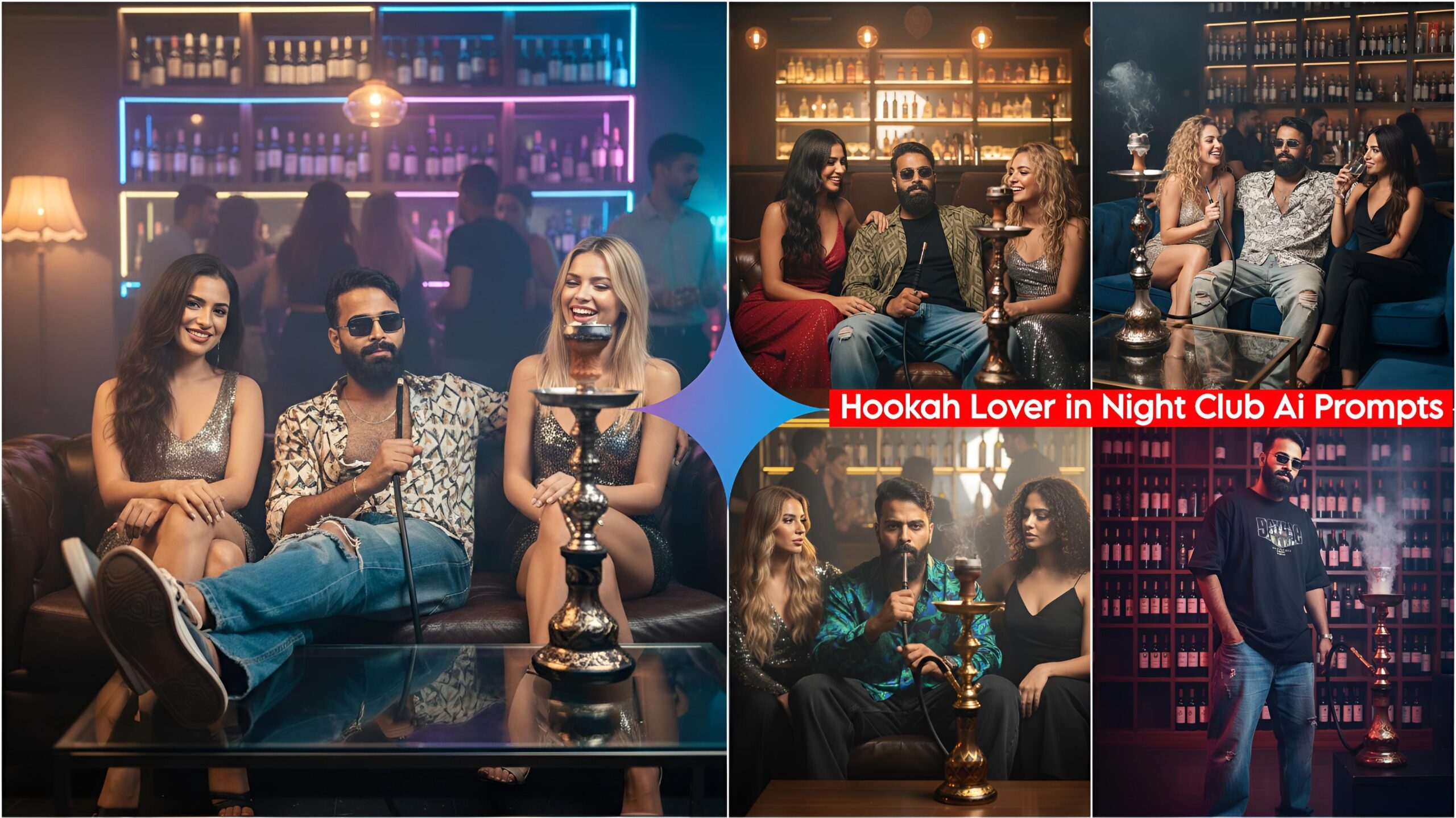 Google Gemini Hookah Lover in Night Club Ai Photo Editing Prompts 2026