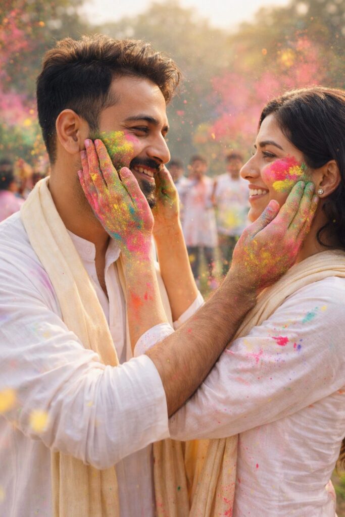 Happy Holi Couple AI Photo Editing ,Top 10 ChatGPT Ai Prompts
