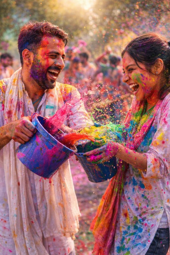 Happy Holi Couple AI Photo Editing ,Top 10 ChatGPT Ai Prompts
