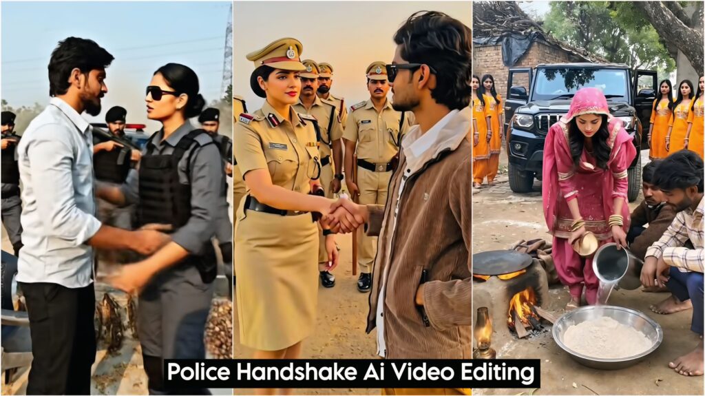 Instagram Viral Police Handshake AI Video Editing Just 1 Click