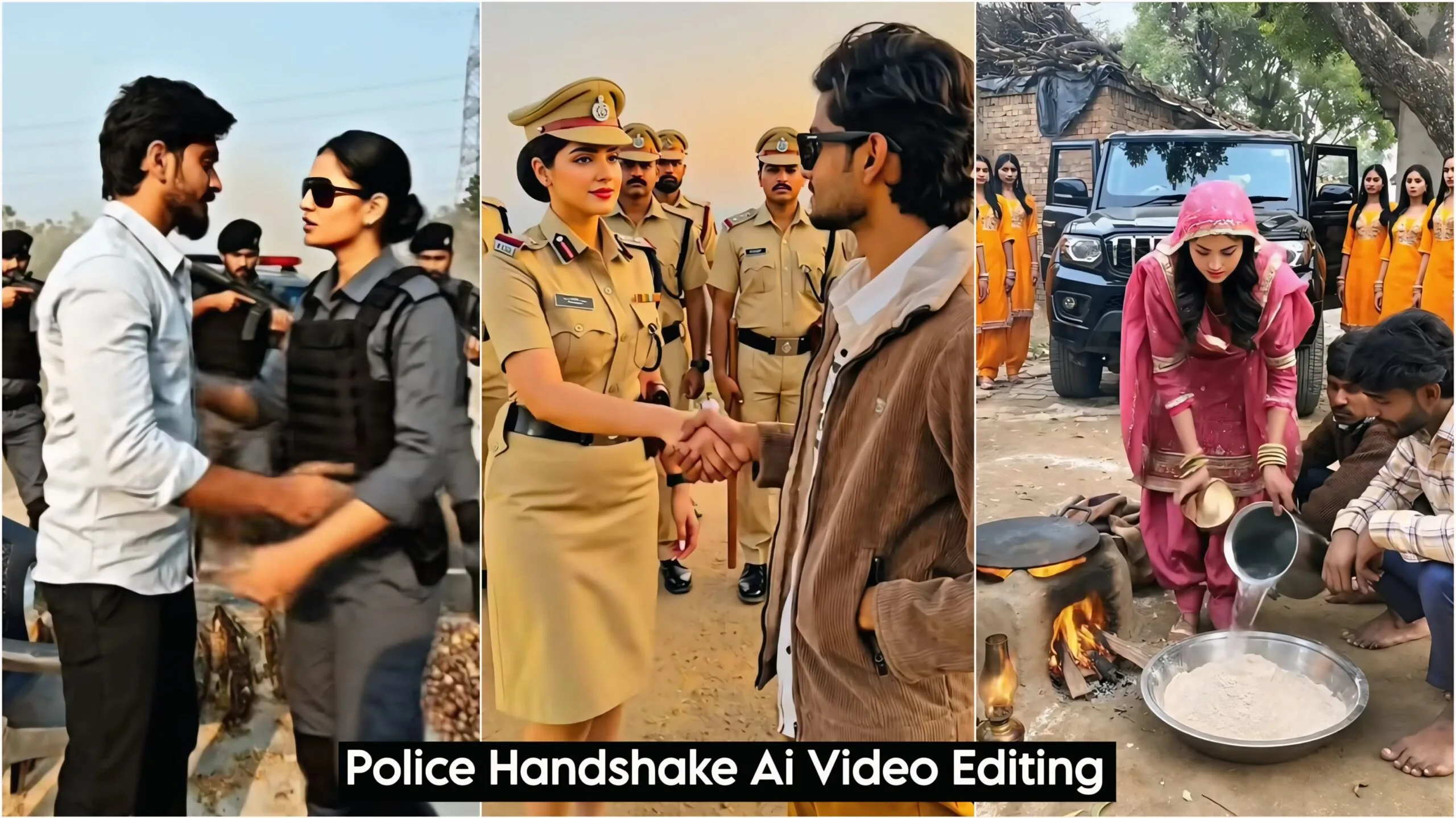 Instagram Viral Police Handshake AI Video Editing