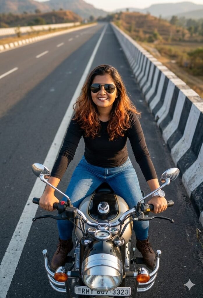 Girls Ai Photo Editing With Royal Enfield Bullet , Top 10 Google Gemini Bullet Ai Prompts