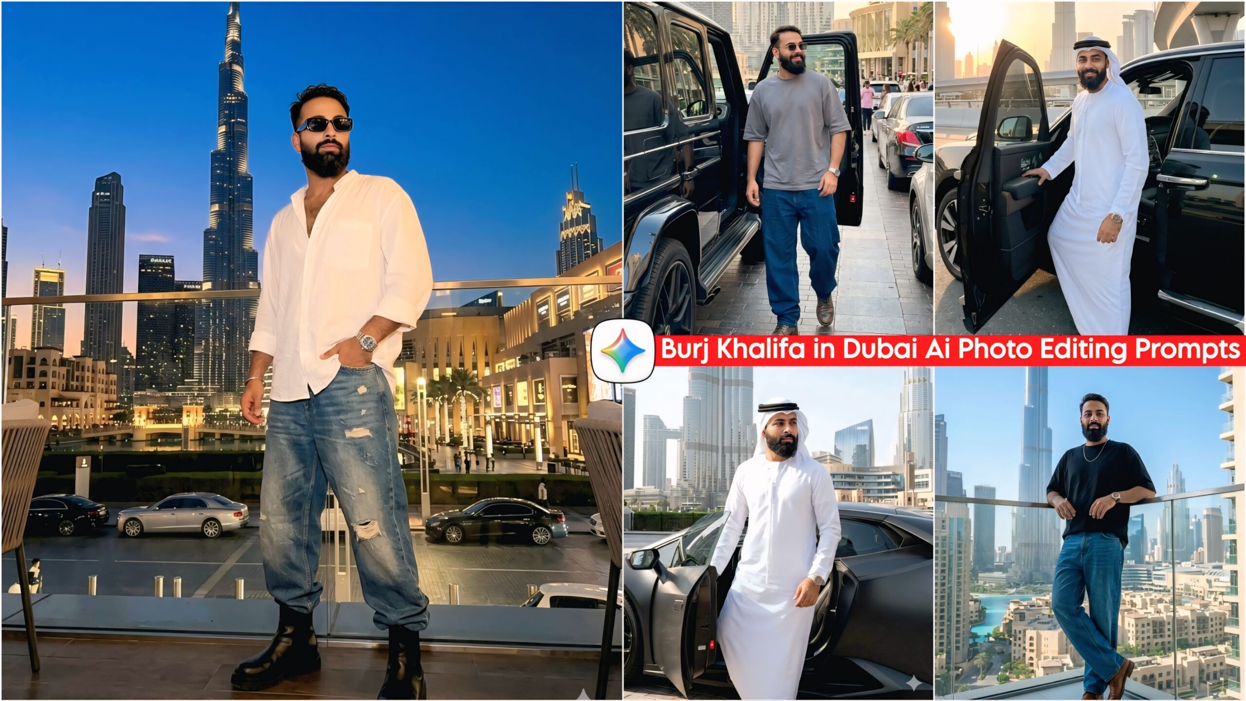 Google Gemini Burj Khalifa in Dubai Ai Photo Editing Prompts