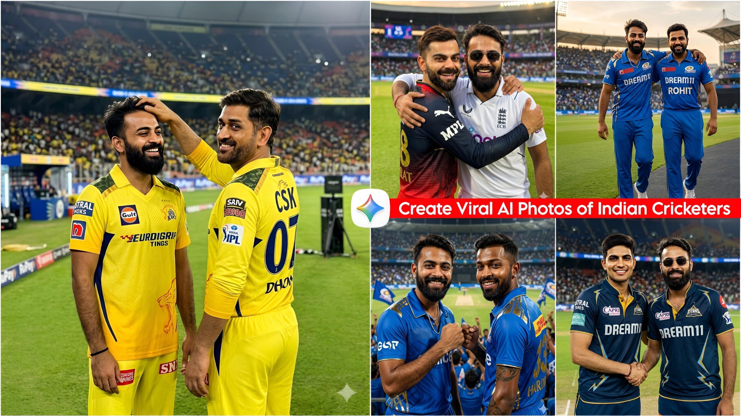Create Viral AI Photos of Indian Cricketers using Google Gemini IPL 2026 ( CSK, RCB, MI & more ) 1 Create Viral AI Photos of Indian Cricketers using Google Gemini IPL 2026 ( CSK, RCB, MI & more )