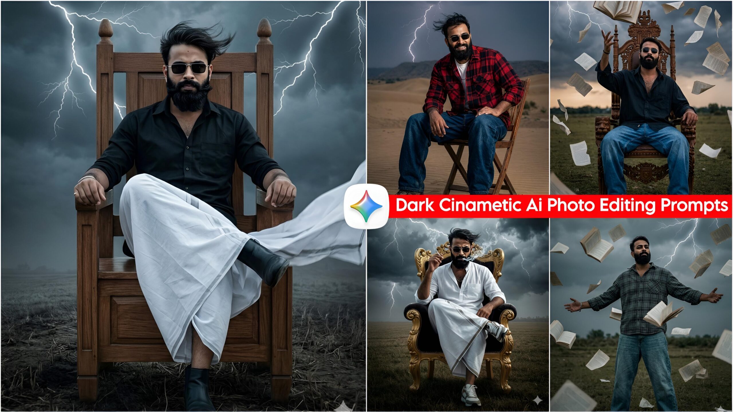 Google Gemini Dark Cinematic Ai Photo Editing Prompts