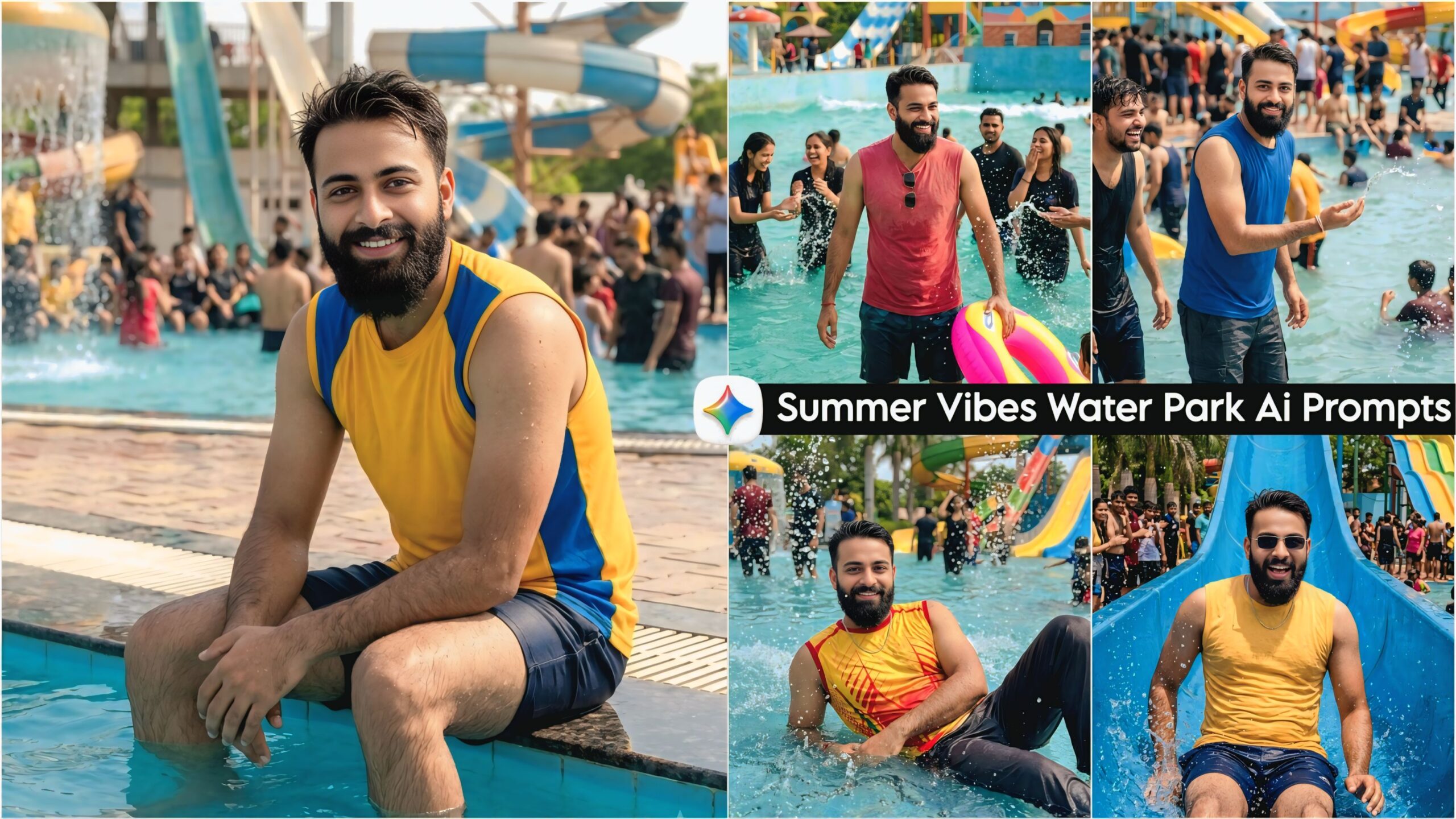 Google Gemini Summer Vibes Water Park Ai Photo Editing Prompts