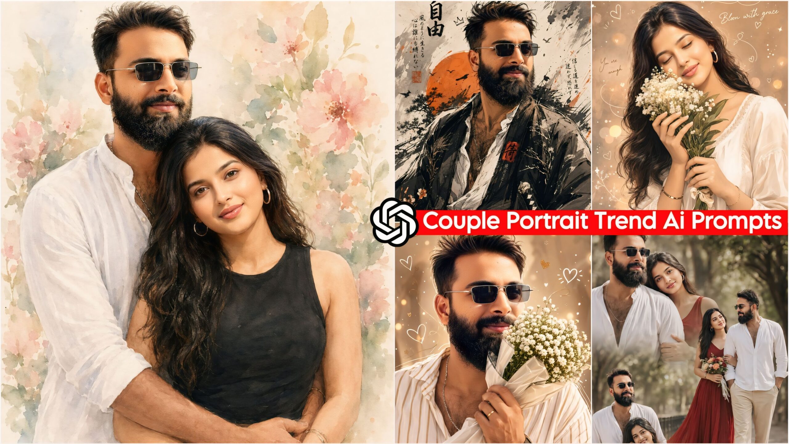 Couple Portrait Trend Ai Photo Editing Prompts ChatGPT AI Prompts