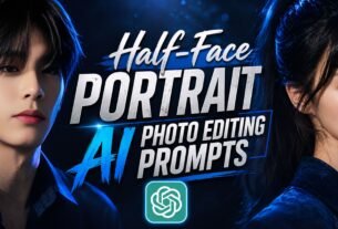 ChatGPT Half-Face Portrait AI Photo Editing Prompts