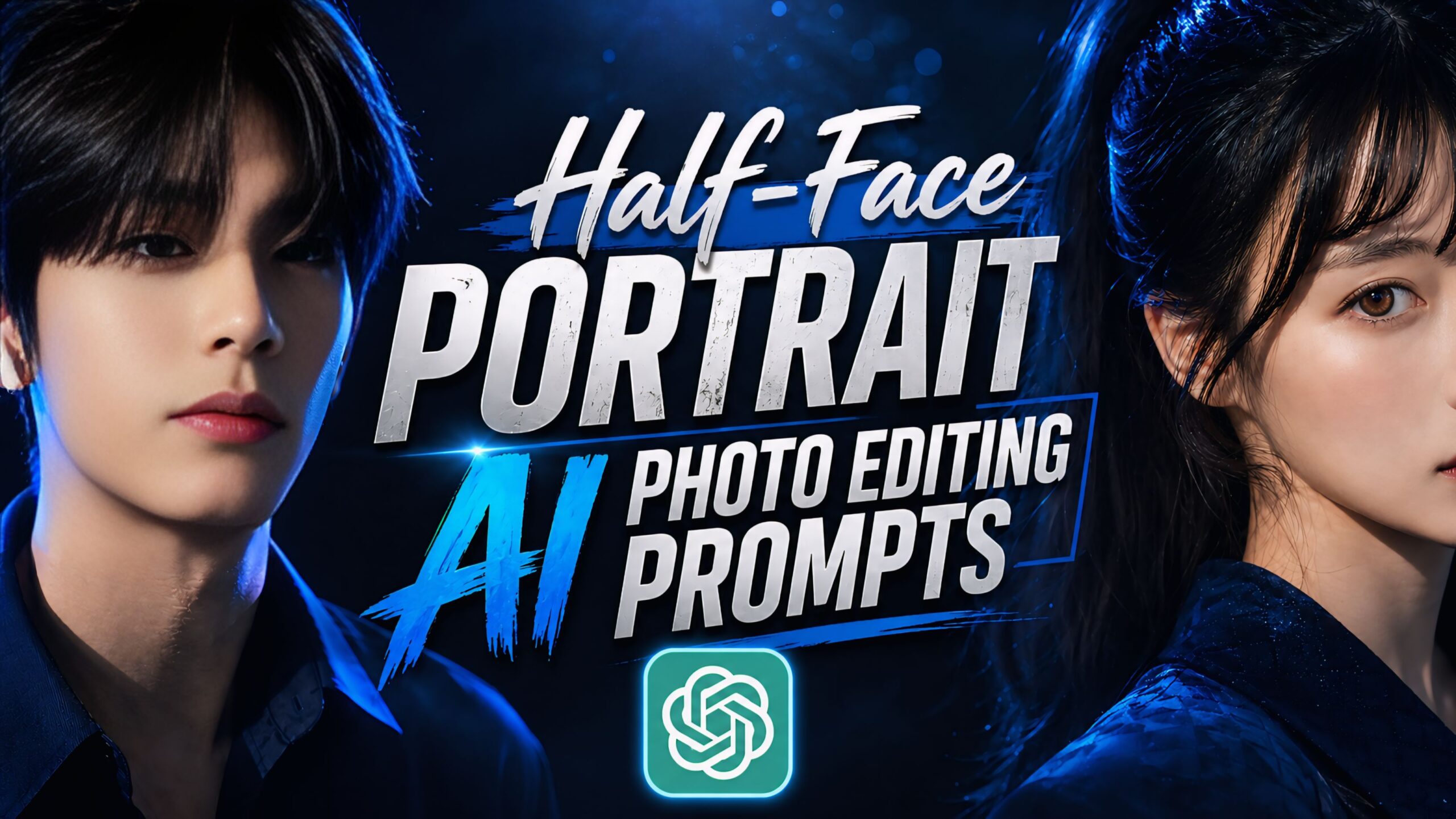 ChatGPT Half-Face Portrait AI Photo Editing Prompts