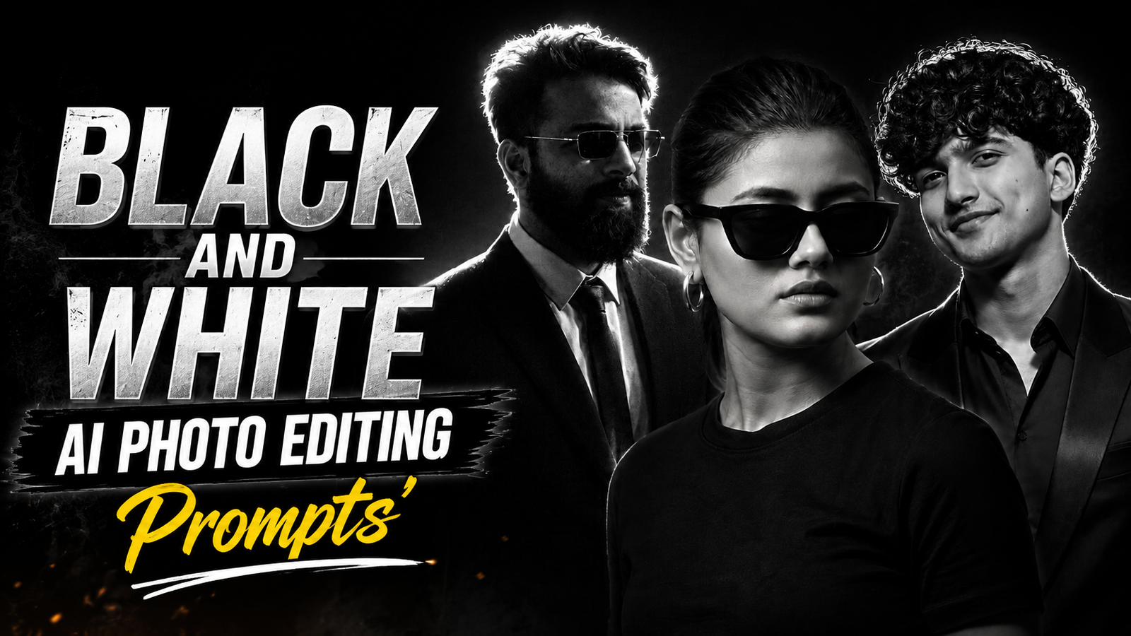 Black And White AI Photo Editing Prompts