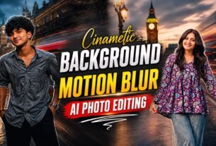Cinematic Background Motion Blur AI Photo Editing Prompts
