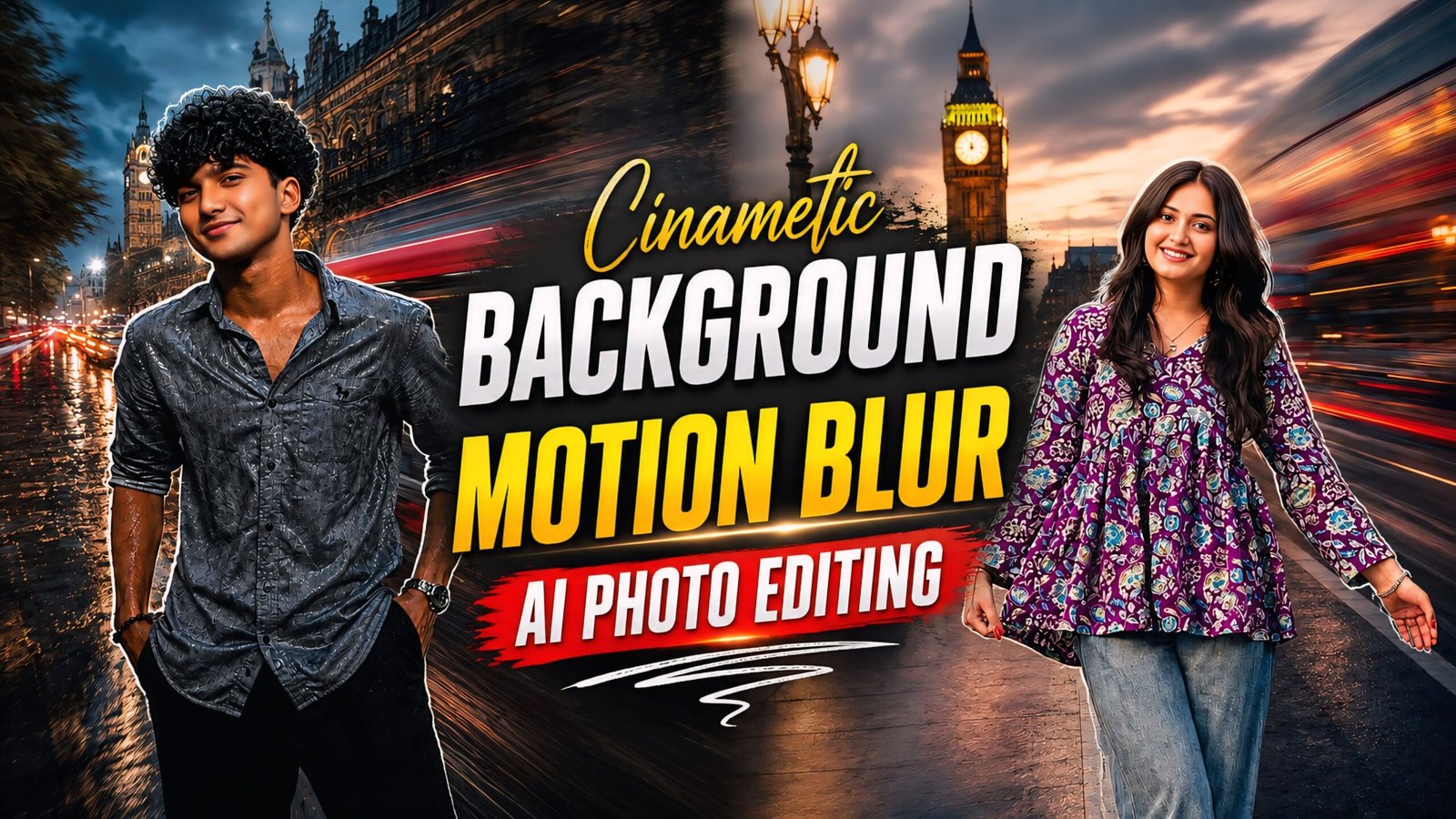 Cinematic Background Motion Blur AI Photo Editing Prompts
