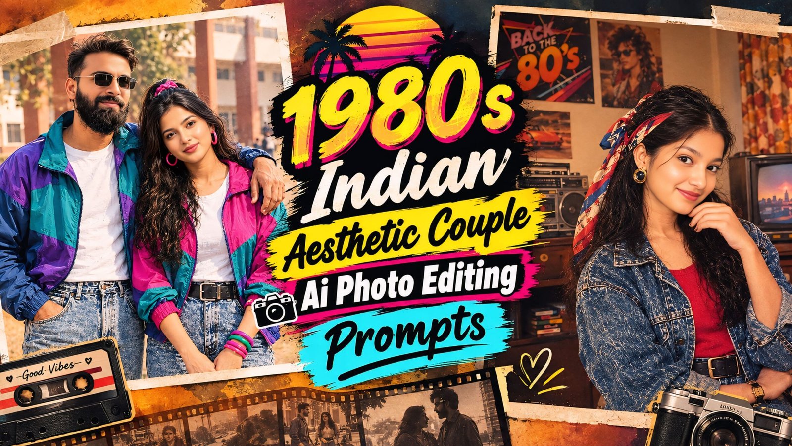 1980s Indian Aesthetic Couple Ai Photo Editing Prompts