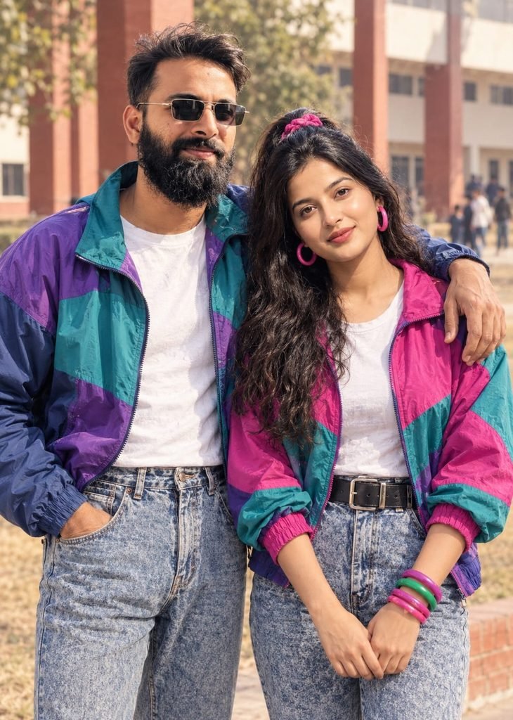 1980s Indian Aesthetic Couple Ai Photo Editing Prompts