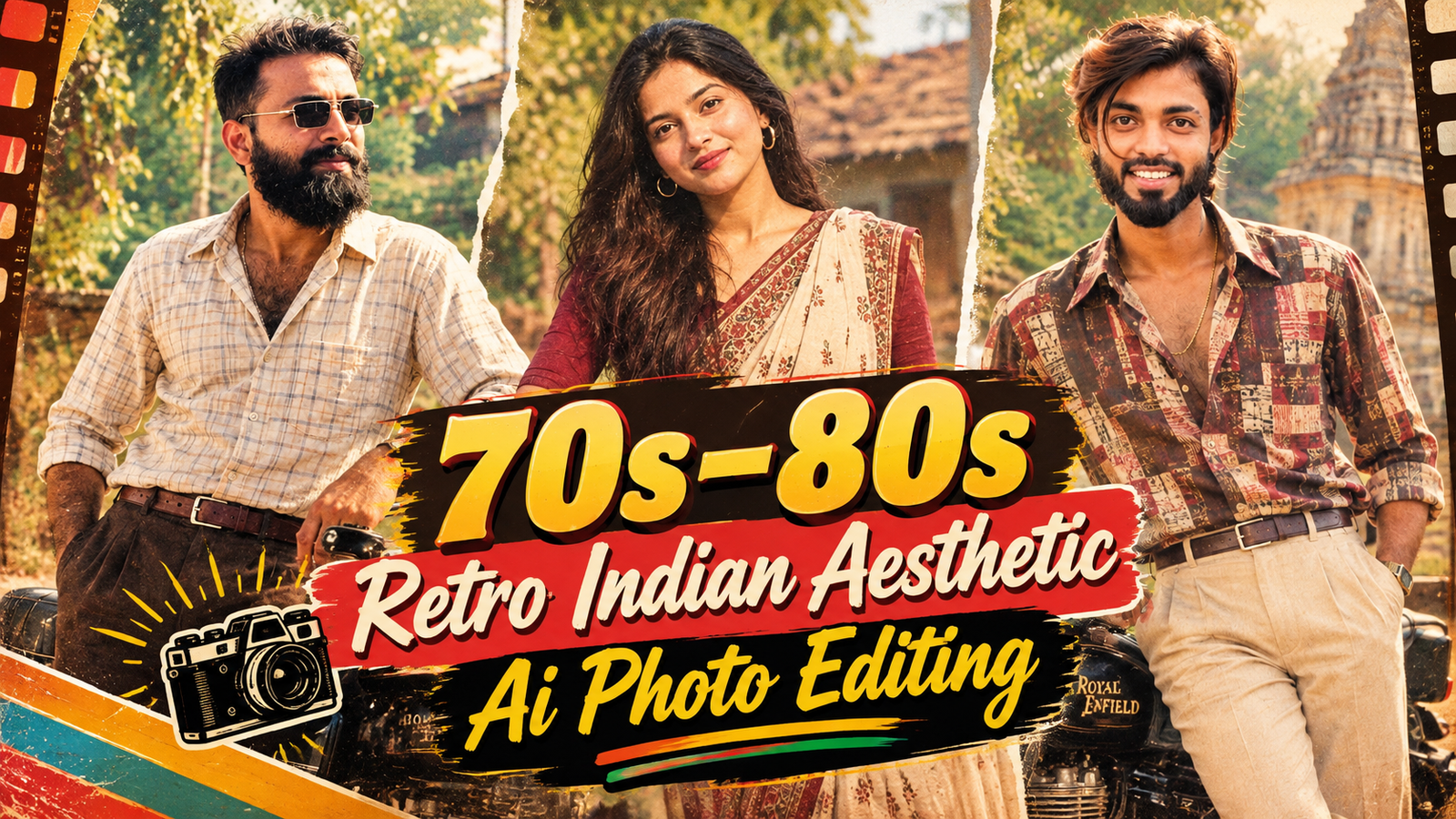 70s–80s Retro Indian Aesthetic Ai Photo Editing Prompts
