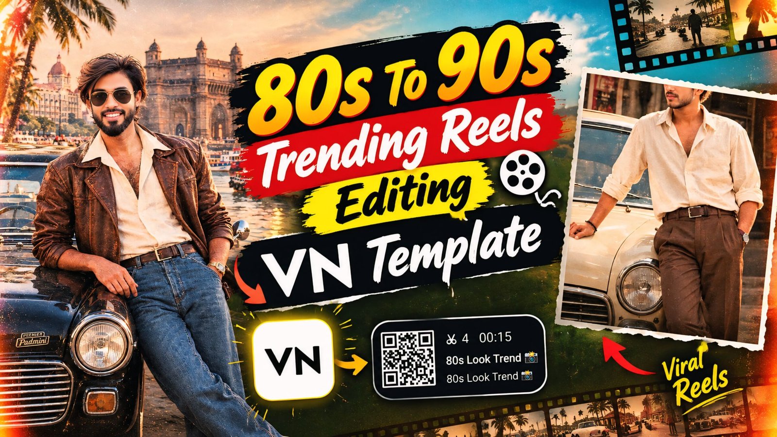 80s To 90s Trending Reels Editing VN Template 1980s Reels Editing