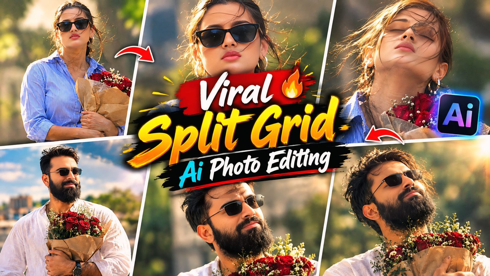 Viral Split Grid Ai Photo Editing Prompts