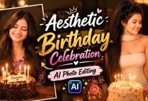 Aesthetic Birthday Celebration AI Photo Editing