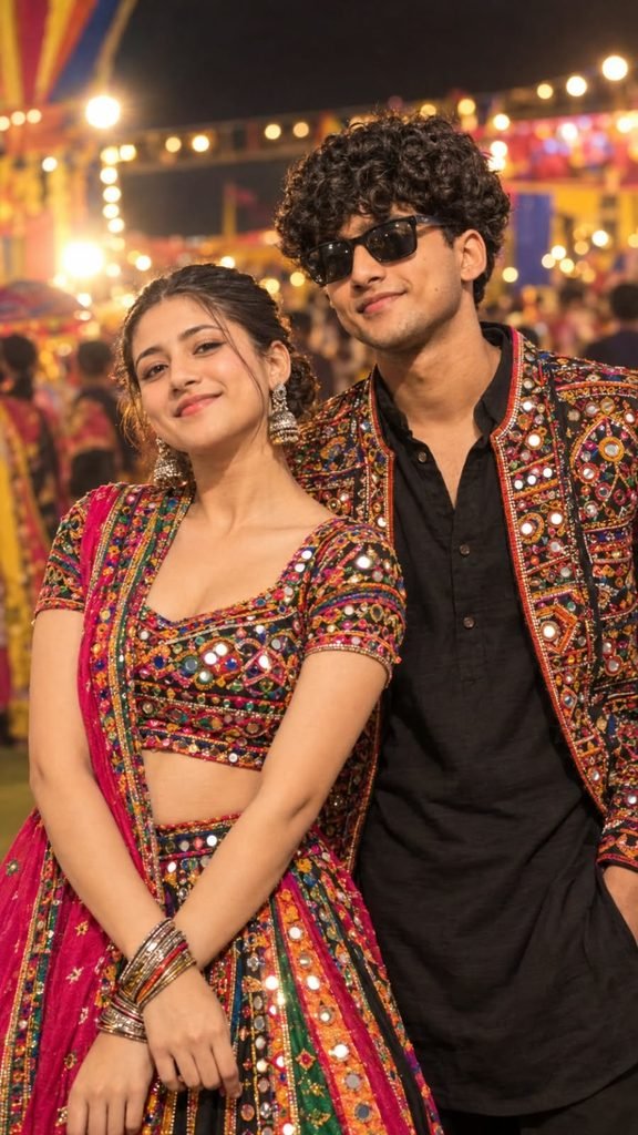 Top 10 Navratri Chaniya Choli Styles: Dandiya Nights Special – AI Photo Editing Prompts